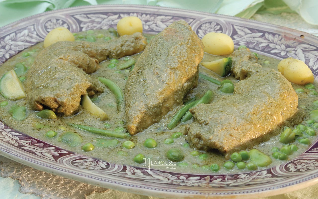 Mole verde con verduras ⋆ Larousse Cocina