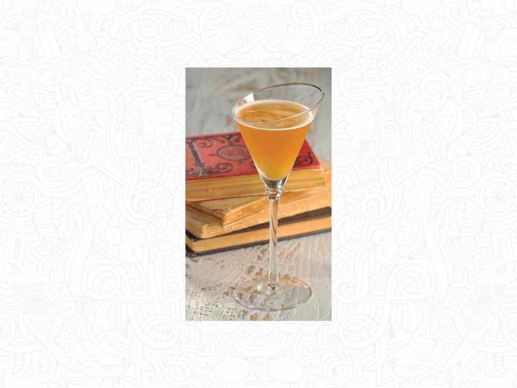 Peach bourbon martini