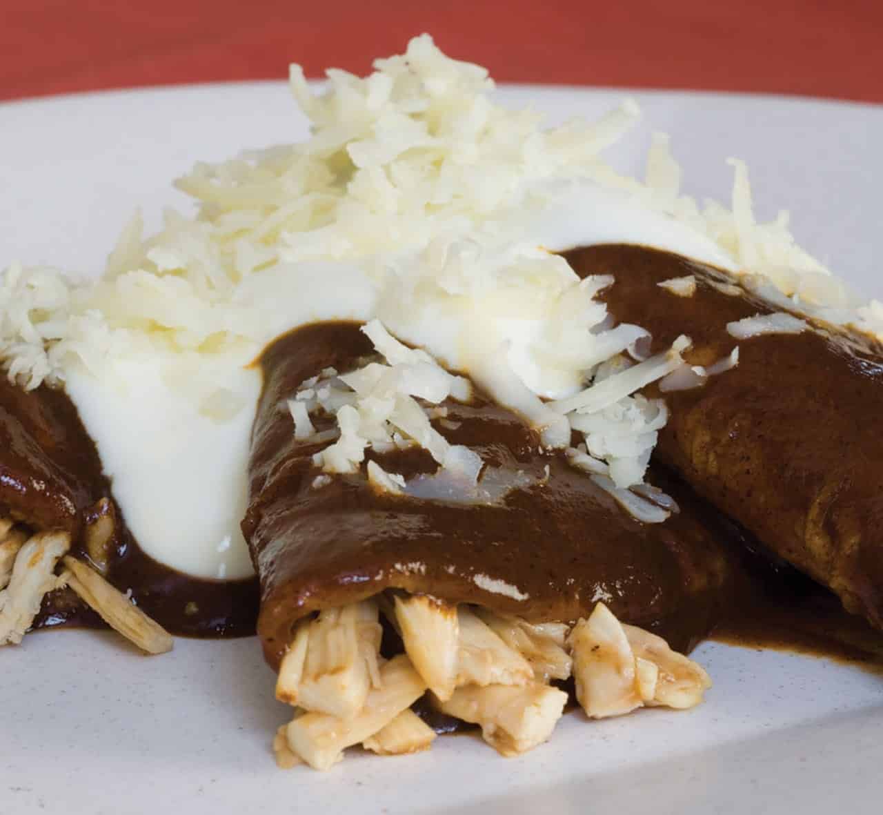 Foto: Enchiladas de mole. (Vivian Bibliowicz).
