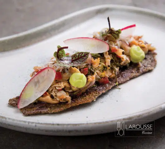 Tostadas de salpicón de conejo adobado, receta de Pablo Salas ⋆ Larousse  Cocina