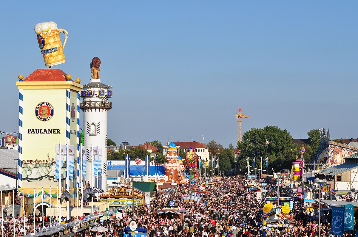 Vista panorámica de Múnich durante el festival. Fuente: Wikimedia Commons.