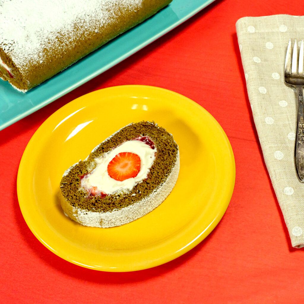 Pastel Rollo De Fresa Y Matcha ⋆ Receta ⋆ Larousse Cocina